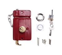 Ujjdwiurgh Cerradura antirrobo de hierro fundido para puerta exterior, seguro múltiple, hogar, dormitorio interior, con llave de madera