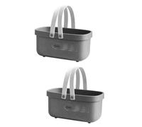 Ujjdwiurgh Cesta de almacenamiento de plástico con asa, organizador portátil para baño, cocina, dormitorio, dormitorio, B, fácil de instalar, fácil de usar