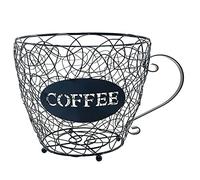 Ujjdwiurgh Cesta de almacenamiento universal para cápsulas de café, cesta de café, organizador de cápsulas de café, color negro para el hogar, cafetería, hotel, color negro