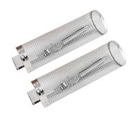 Ujjdwiurgh Cestas Rodantes para Asar para Jaula de Barbacoa Al Aire Libre con Asa, Tubo de Red para Barbacoa, Redonda Grande de Acero Inoxidable B