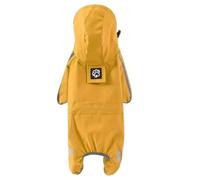 Ujjdwiurgh Chubasquero impermeable para perros, chaqueta impermeable con capucha para mascotas, chaqueta de lluvia ligera para mascotas, ropa impermeable de 4 patas para perros