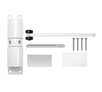 Ujjdwiurgh Cierrapuertas automático de metal ajustable resistente resorte de seguridad silenciar convertir puerta con bisagras interior exterior blanco