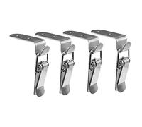 Ujjdwiurgh Cierre de gancho con hebilla de boca de pato de 90 grados, acero inoxidable, con resorte, abrazadera de pestillo de palanca plateada, cierre A