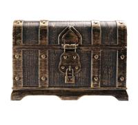 Ujjdwiurgh Cofre del tesoro pirata decorativo, caja de joyería de plástico para juguetes, decoración