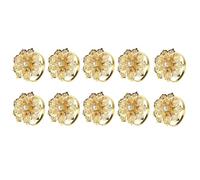 Ujjdwiurgh ColeccióN de Anillos para Servilletas, Juego de 10 Piezas para Servilletas de Tela, Servilletero, DecoracióN de Cocina, DecoracióN de Boda, Dorado
