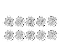Ujjdwiurgh ColeccióN de Anillos para Servilletas, Juego de 10 Piezas para Servilletas de Tela, Servilletero, DecoracióN de Cocina, DecoracióN de Boda, Plateado