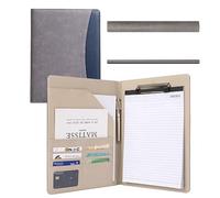 Ujjdwiurgh Combinación de carpetas portapapeles, portapapeles de almacenamiento con cubierta, adecuado para negocios, escuela, oficina, reuniones, bloc de notas, madera contrachapada B