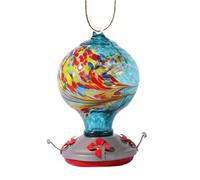 Ujjdwiurgh Comederos para Pájaros de Jardín para Colgar Al Aire Libre, Regalos para Pájaros para Mujeres, Comedero para Pájaros de Vidrio Soplado A