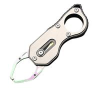 Ujjdwiurgh Controlador de peces pequeño, removedor de anzuelos, abrazadera de boca de pescado, suministros de pesca, mini controlador portátil de peces, gris