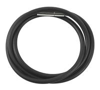 Ujjdwiurgh Cordón de 3 mm en goma negra con cierre de acero inoxidable - 40,6 cm