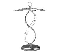 Ujjdwiurgh Creativity - Soporte para copas de vino con diseño de pergamino, estante de almacenamiento independiente con 6 ganchos