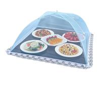 Ujjdwiurgh Cubierta de Red Plegable para Alimentos, Cubierta Emergente para Alimentos A Prueba de Moscas y Mosquitos, Cubierta Transpirable 50x50 cm Suministros de Cocina Azul