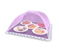 Ujjdwiurgh Cubierta de Red Plegable para Alimentos, Cubierta Emergente para Alimentos A Prueba de Moscas y Mosquitos, Cubierta Transpirable 50x50 cm Suministros de Cocina Púrpura