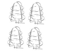 Ujjdwiurgh Cubierta protectora para rociadores de incendios, jaula contra incendios para proteger montaje empotrado/pared lateral de yeso, colgante, empotrado, 4 unidades