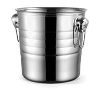 Ujjdwiurgh Cubo de acero inoxidable para ponche de hielo, enfriador de vino, cerveza, champán, portátil, bar, fiesta, club, cubo de hielo, contenedor de 3 L