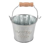 Ujjdwiurgh Cubo de flores de metal antiguo retro para decoración de escritorio del hogar, cubo de hierro para manualidades, maceta pequeña