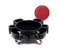 Ujjdwiurgh Cubo rodante extraíble multifuncional para detalles de coche, silla de lavado con 5 ruedas giratorias y filtro