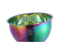 Ujjdwiurgh Cuenco para Lavar Arroz, Colador y Colador de Cocina VersáTil de Acero Inoxidable con Escurridores Laterales para Arroz y Verduras