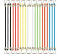 Ujjdwiurgh Cuerdas elásticas cortas ajustables, mini cuerdas elásticas resistentes de 10 pulgadas con ganchos, 21 correas elásticas para equipaje y tienda de campaña