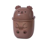 Ujjdwiurgh de Basura de Encimera, de Basura de Escritorio de Oso, de Basura de Escritorio PequeñO con Tapa, de Basura de Encimera de Oso -A