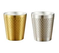 Ujjdwiurgh de Cerveza de Doble Pared Que Mantiene FríA la de Acero Inoxidable 304 Tazas de Agua con Textura Martillada de Viaje de Café Anti-Escaldado