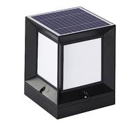Ujjdwiurgh de Columna Solar LED LáMpara de Pilar con EnergíA Solar Luz de Pared Impermeable para Exteriores para JardíN PaisajíStico de Patio 15CM