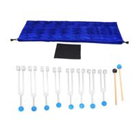 Ujjdwiurgh DipasóN de 7 Chakras + 1 DiapasóN con Peso de Alma, para Curar Chakras, Terapia de Sonido, Aliviar el EstréS, Plata