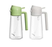 Ujjdwiurgh Dispensador de Aceite y Pulverizador de Aceite 2 en 1, Botella Dispensadora de Aceite de Vidrio de Aproximadamente 16 Oz para Cocina (2 Unidades) Verde y