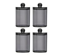 Ujjdwiurgh Dispensador de frascos apilables con tapas de almacenamiento para hisopos de algodón, bolas, almohadillas de hilo dental