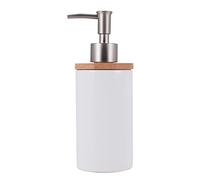 Ujjdwiurgh Dispensador de jabón de cerámica de 400 ml, estilo nórdico, dispensador de loción dispensador de jabón para cocina y baño, color blanco