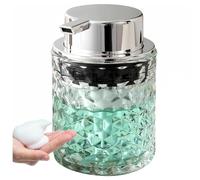Ujjdwiurgh Dispensador de jabón de manos espumoso, dispensador de jabón de baño o dispensador de loción para cocina, dispensador de vidrio transparente recargable fácil de instalar