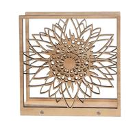 Ujjdwiurgh Dispensador de servilletas de madera hecho a mano con girasol para decoración rústica de granja para mesa de granja