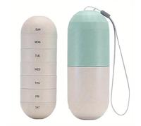 Ujjdwiurgh Divisores de Pastillas Organizador Semanal de Pastillas Viajes Senderismo Pastillero de 7 Días Estuche para Guardar Pastillas Vitaminas Suplementos de Aceite de Pescado