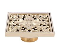 Ujjdwiurgh Drenaje de suelo cuadrado dorado con filtro de filtro de drenaje para baño y baño