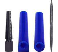 Ujjdwiurgh El kit de tallado de cera de anillo incluye tubos de anillo de cera con expansor de agujeros y lima para creación de modelos de fundición