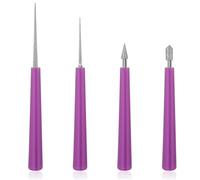 Ujjdwiurgh Escariador de cuentas con punta para hacer joyas, herramienta ampliadora de agujeros para cuentas de vidrio, plástico, metal, madera, 4 unidades