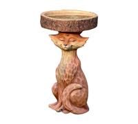 Ujjdwiurgh Escultura de Resina Comederos para Pájaros, Baño para Pájaros Resina Tallada, Manualidades para el Hogar Al Aire Libre, Decoraciones de Césped para Jardín, Escultura Decorativa A