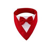 Ujjdwiurgh Esmoquin para Perro, Collar Formal de Boda para Perro con Pajarita, Disfraz de CumpleañOs para Perro, Fiesta para Mascotas, Disfraz de San ValentíN para Perro, XS Rojo