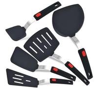 Ujjdwiurgh EspáTula de Silicona, Juego de 5 EspáTulas de Silicona para Utensilios de Cocina Antiadherentes, Juego de Utensilios de Cocina Resistentes Al