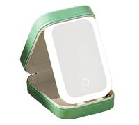 Ujjdwiurgh Espejo de Maquillaje Ajustable de Colores LED Espejo de Maquillaje Ajustable con Luces Espejo de Maquillaje Iluminado Recargable,A