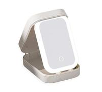 Ujjdwiurgh Espejo de Maquillaje Ajustable de Colores LED Espejo de Maquillaje Ajustable con Luces Espejo de Maquillaje Iluminado Recargable,B