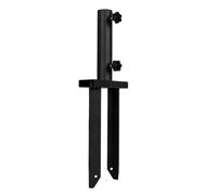 Ujjdwiurgh Estaca de tierra con estaca de bandera para el suelo, soporte de poste de bandera de metal para tierra, base de bandera, estacas de luz universales