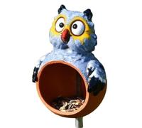 Ujjdwiurgh Estacas de Jardín: Comederos para Pájaros, Comederos para Pájaros Al Aire Libre, Comederos para Pájaros con Escultura de Resina Animal, Regalos de Decoración de Jardín A