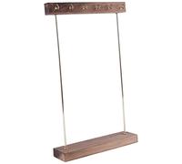 Ujjdwiurgh Estante de almacenamiento de joyas de madera para colgar pendientes y collares A