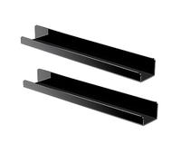 Ujjdwiurgh Estante de almacenamiento montado en la pared, sin perforaciones, adhesivo para pared, hogar, dormitorio, estante de almacenamiento en línea, estantería para libros, color negro