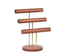 Ujjdwiurgh Estante Grande para JoyeríA Madera Maciza, Estante ExhibicióN para Pulsera 3 Niveles, Estante para Reloj y Pulsera, Estante Almacenamiento JoyeríA para Almacenamiento NiñAs