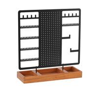 Ujjdwiurgh Estante Multifuncional Negro de Alta Gama para JoyeríA, Almacenamiento de JoyeríA, Estante para Pendientes, Estante para PresentacióN de JoyeríA, Almacenamiento de Pendientes