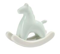 Ujjdwiurgh Estatua de cerámica de caballo balancín, escultura de arte moderno, figura estética de escritorio para el hogar, para decoración de estante de mesa C