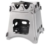 Ujjdwiurgh Estufa de leña de titanio, equipo de cocina, quemador de horno plegable, grande, para picnic, titanio, ultraligero, apertura ancha