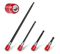 Ujjdwiurgh Extensión de broca de 2/4/6/12 pulgadas, soporte magnético para brocas, 4 piezas, soporte de broca hexagonal de 1/4 pulgadas